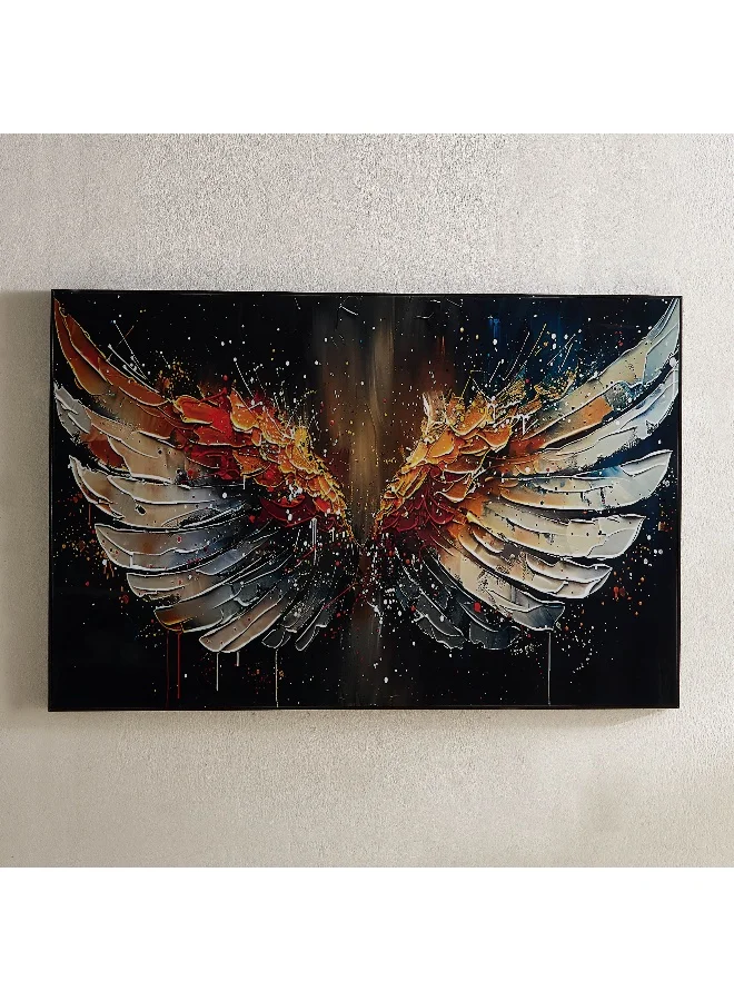 Home Box Fossel Feather Framed Picture with ABS High Gloss Surface - 60x90x2.5 cm