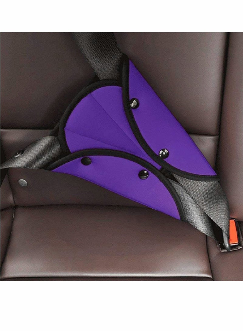 KASTWAVE Baby Kid Seat Belt Seatbelt Clip Seat Belt Adjustable Knob Belt Child Car Safety Cover Harness Strap Cars Adjuster Pad Purple + Blue - Image 5