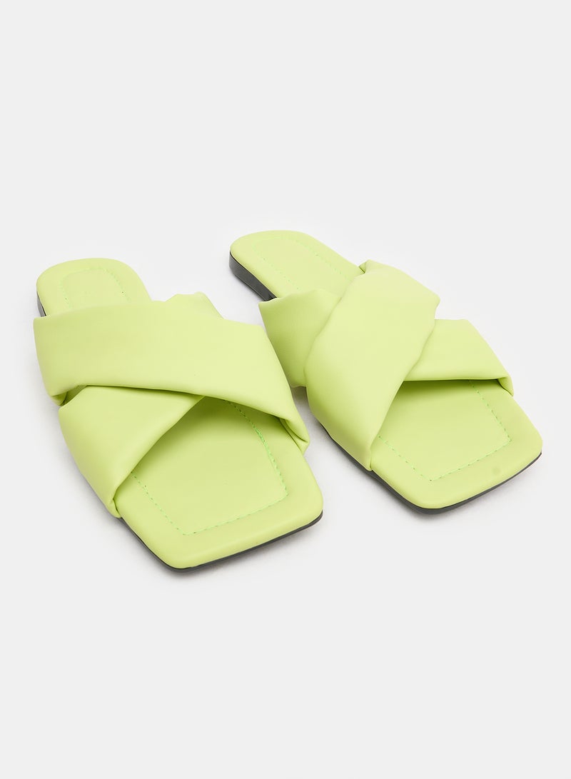 TGS Wide Cross Strap Slippers - Image 1