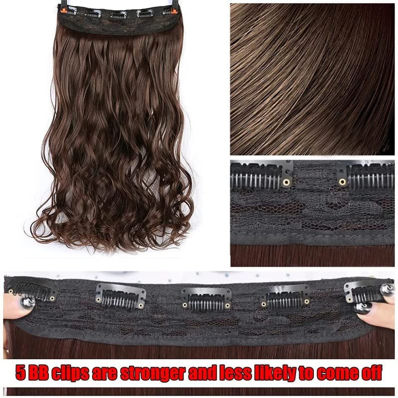 CHANDERKASH 245 Clips Based Long Curly Wave Clips in on Synthetic Hair Extensions - Image 2