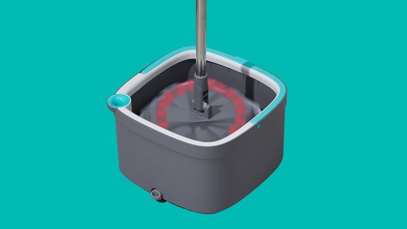 True & Tidy يتضمن نظام الممسحة والدلو True & Tidy True Clean ممسحة دوارة مربعة ودلو ممسحة مزدوج الحجرة ووسادات ممسحة سميكة قابلة للغسل في الغسالة (ممسحة دوارة مع صندوق هدايا) - Image 5