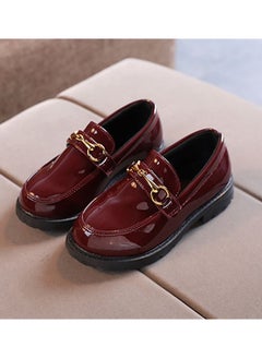 Loquat Children's Black British Soft Soled Performance Shoes Red  - Image 1