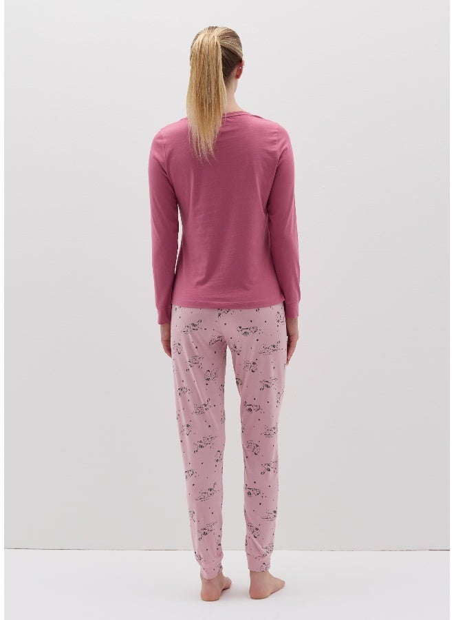 او في اس بيجامة طويلة بطبعة قطة - Image 3