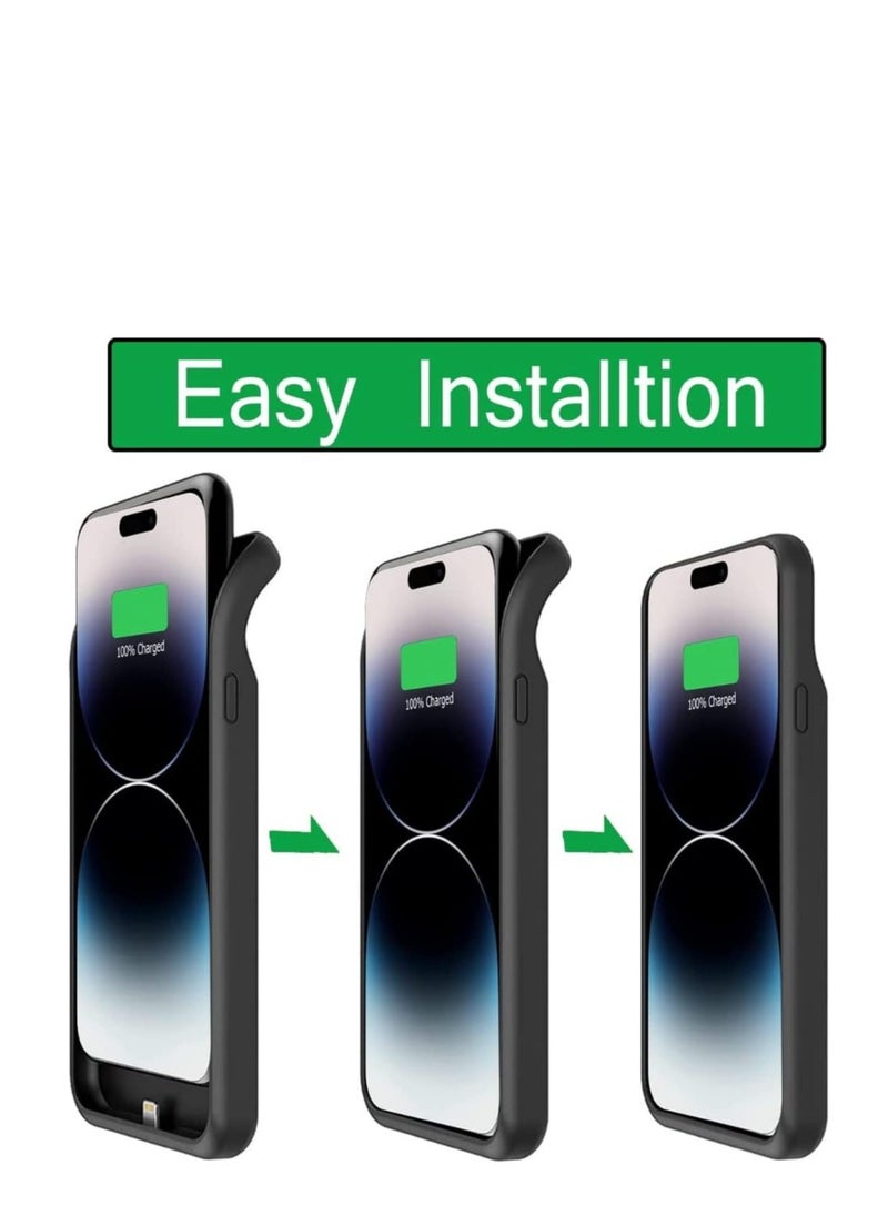GULFLINK Wireless Protective Charging Case Cover For iPhone 15 Pro 5000mah Black  - Image 3