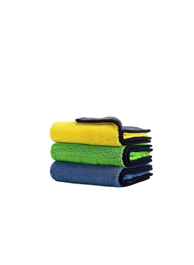 3-Pack Thick Plush Microfiber Multi-Purpose Drying Towels - Image 1