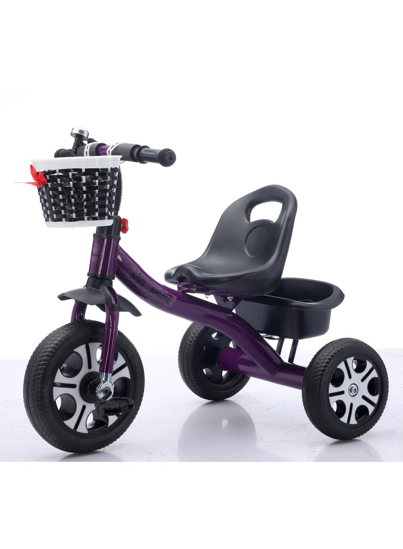 MG Kids Tricycle with Basket & Rear Storage | 3-Wheel Bike for 2-5 Years Toddlers | Durable Steel Frame | Anti-Slip Pedals | Comfortable Seat with Backrest | Bell & Accessories | Indoor & Outdoor Ride-On Toys - Image 1