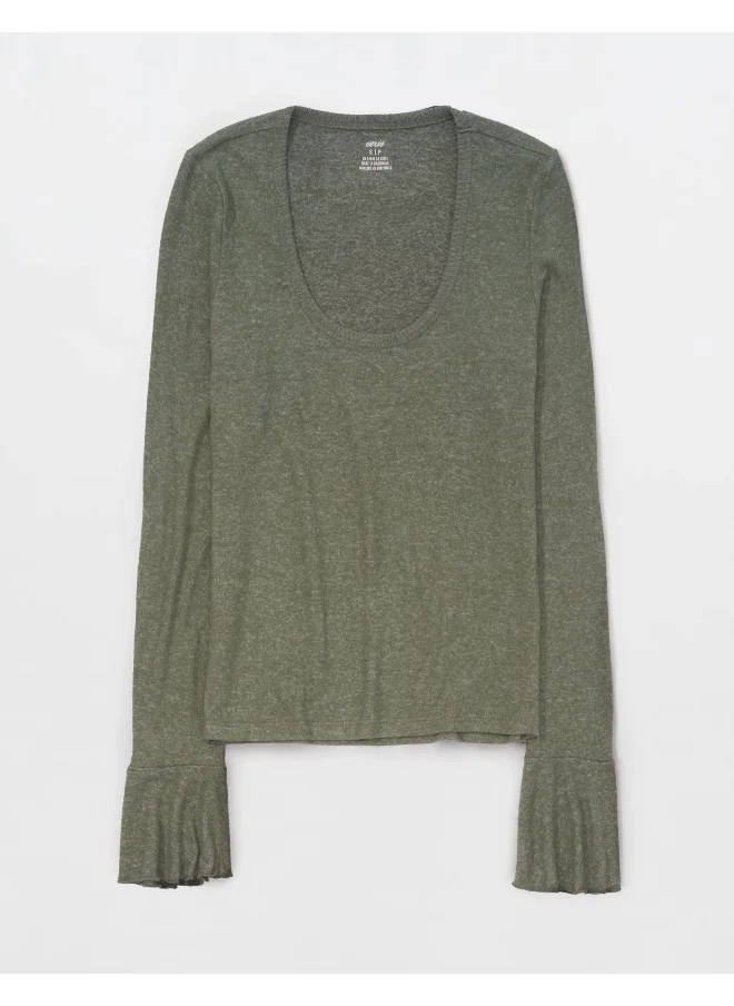 Aerie Scoop Neck Plush Top