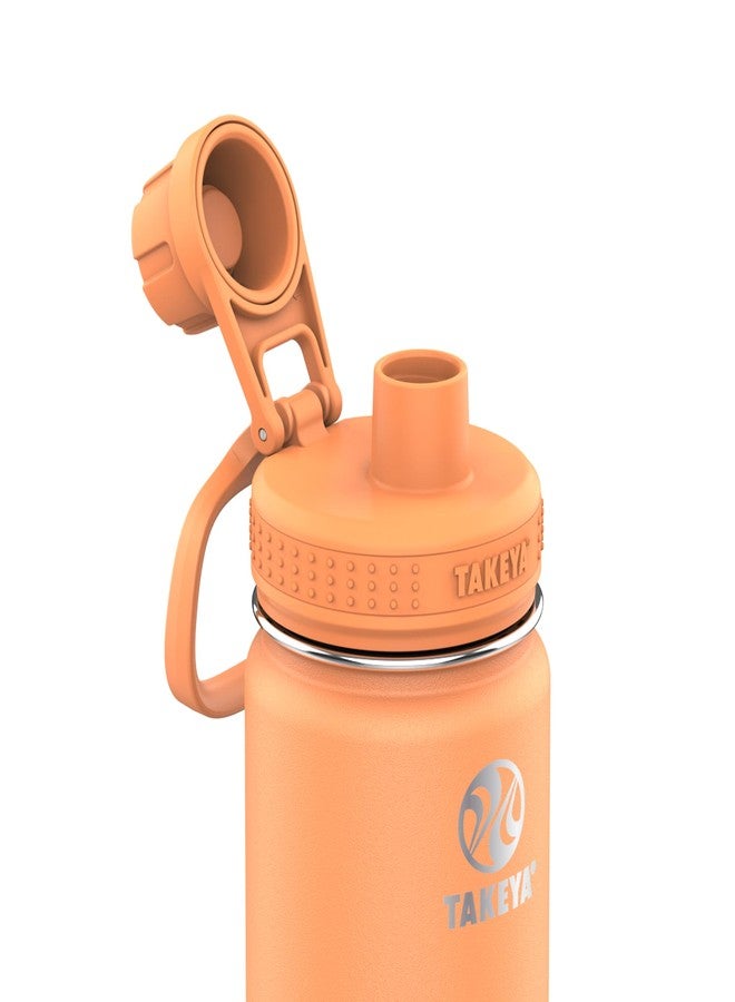 تاكيا زجاجة مياه تاكيا أكتيفز بغطاء مزود بفوهة - زجاجة معزولة بطبقتين من الفولاذ المقاوم للصدأ - آمنة للغسل في غسالة الأطباق وخالية من مادة BPA - زجاجة بغطاء مزود بفوهة وواقي قابل للإزالة - 18 أونصة، برتقالي لاذع - Image 2