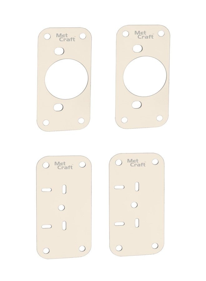Met Craft Stainless Steel 304 Grade Cabinet Repair Plates with Pre-Punched Holes and Screws I Universal for All Auto Concealed Hinge I for Doors, Cabinets, Cupboard Door, Wardrobes (Silver, 2 Set) - Image 1