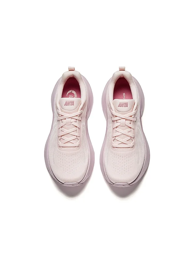 ANTA Leaf | Red Running shoes 2025 summer new arrival breathable casual sports shoes thick sole increases height plaid