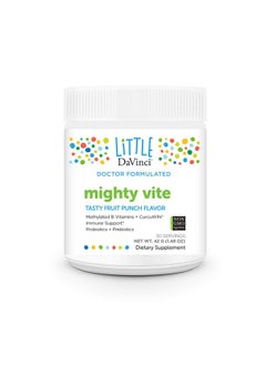 Davinci Little Mightiest Vite With Probiotics And Prebiotics Supports Immune System Gut Health And Healthy Brain* With Vitamin C A D3 E And More Fruit Punch Flavor 42 G 30 Servings  - Image 2