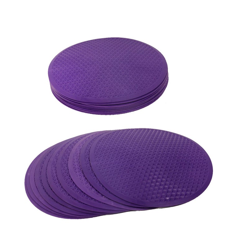 GISCO Spot Markers 9.5 Inch, Non Slip Rubber Agility Markers, Flat Markers for Soccer, Basketball, Sports Speed Agility Training and Drills | Pack of 10 (Purple) - Image 1