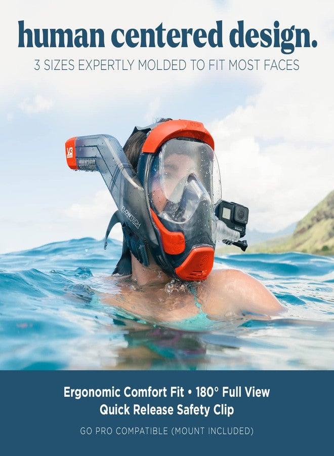 Seaview 180 قناع غطس Seaview 180 V3 كامل الوجه للبالغين - يُعدّ V3 معدات الغطس المثالية للبالغين - قناع غطس يوفر رؤية بانورامية بزاوية 180 درجة وتنفسًا أسهل بنسبة تصل إلى 600% - مدخل هواء Flowtech الحاصل على براءة اختراع - Image 4
