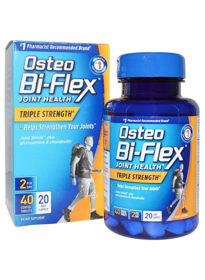 Osteo Bi-Flex Osteo Bi Flex Triple 40ct Size 40ct Osteo Bi-Flex Glucosamine Chondroitin Triple Strength Glucos 750/Chond 600