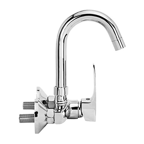 Hindware Italian Collection F520027CP Avior Hot and Cold Sink Mixer with Swivel Spout (Wall Mounted), Brass with Chrome Finish - Image 3