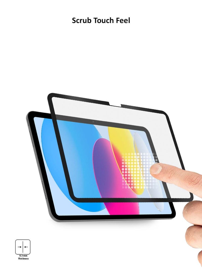 DUSALA Apple iPad 2025 (11th Generation) A16 10.9 inch Nano Ceramic Full Glue Full Cover Matte Flexible Screen Protector 2 Pack - Clear/Black - Image 3