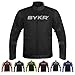 BYKR Mesh Motorcycle Jacket For Men Dual Sports Adventure Breathable Air Racing Bikers Riding Powersports Protective Motorbike Jackets Enduro CE Armored Black Medium - Image 2