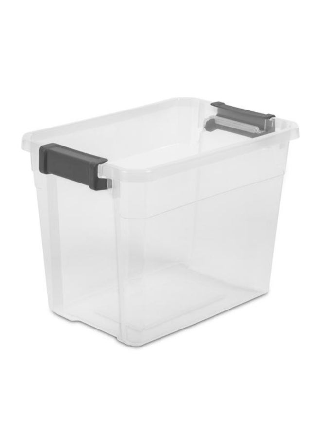 ستيريليت صندوق تخزين متراص بإغلاق بمشبك رمادي وشفاف 30 كوارت 4387353 - Image 2