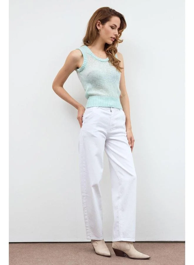 Sherin Mint Knit Sweater.