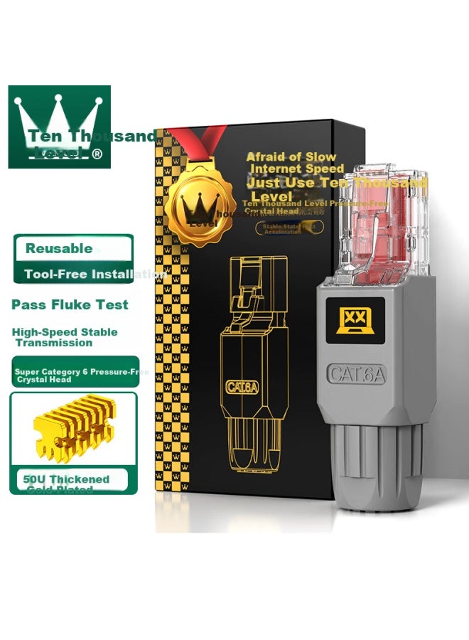 Ofnpftth Cat6a Unshielded Crystal Head Rj45 Computer Network Cable Panel Connector Wj-15385 - Image 1