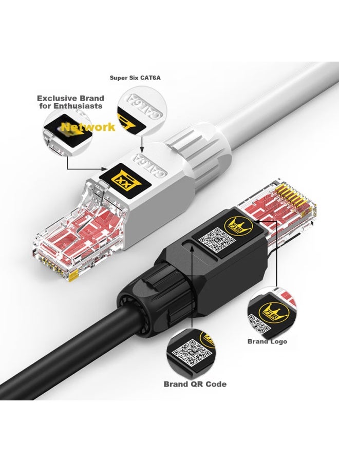 Ofnpftth Cat6a Unshielded Crystal Head Rj45 Computer Network Cable Panel Connector Wj-15385 - Image 3