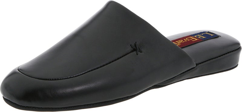 L.B. Evans Men's Duke Scuff Black Leather Clog/Mule 9.5 M - Image 1