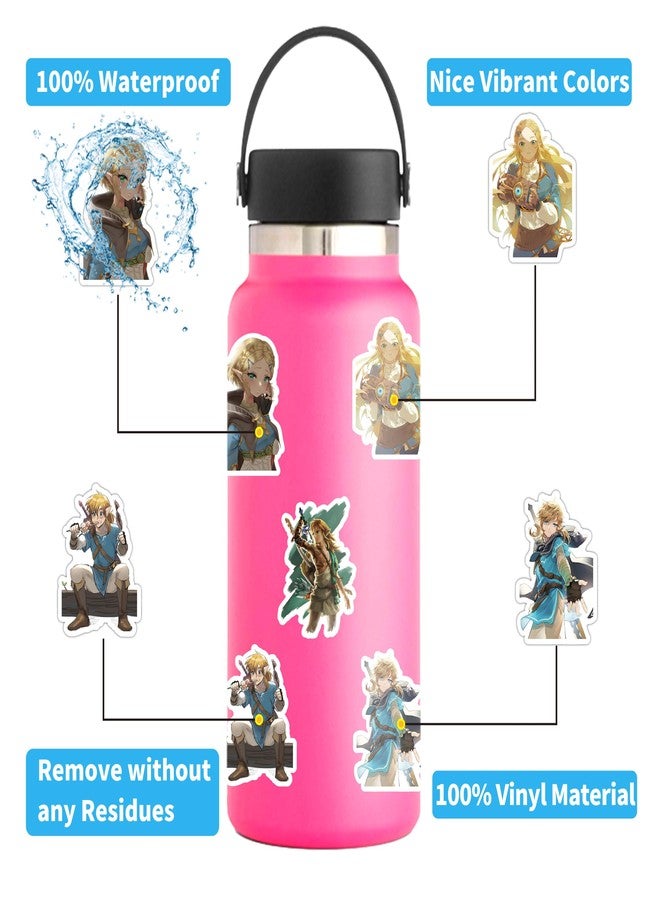 UBOFUGS 100Pcs Cartoon Cool Game The Legend of Zelda Stickers Pack | Vinyl Aesthetics Stickers for Scrapbook,Journaling,Laptop,Bumper,Skateboard,Water Bottles,Computer,Phone,Cartoon,Hard hat,Car Sticker - Image 3