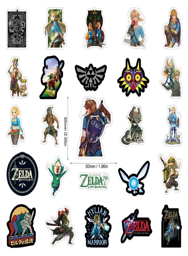 UBOFUGS 100Pcs Cartoon Cool Game The Legend of Zelda Stickers Pack | Vinyl Aesthetics Stickers for Scrapbook,Journaling,Laptop,Bumper,Skateboard,Water Bottles,Computer,Phone,Cartoon,Hard hat,Car Sticker - Image 2