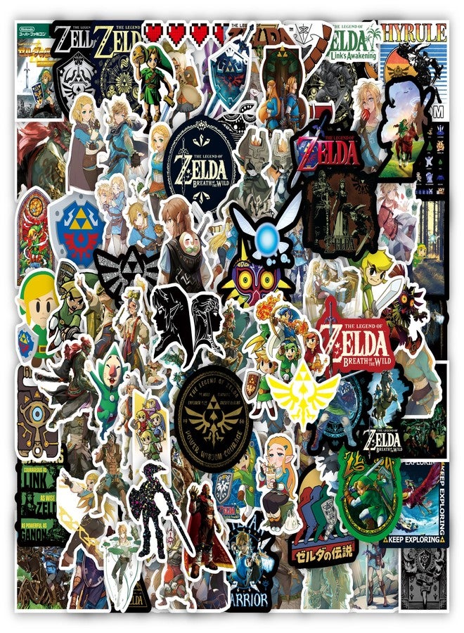 UBOFUGS 100Pcs Cartoon Cool Game The Legend of Zelda Stickers Pack | Vinyl Aesthetics Stickers for Scrapbook,Journaling,Laptop,Bumper,Skateboard,Water Bottles,Computer,Phone,Cartoon,Hard hat,Car Sticker - Image 1