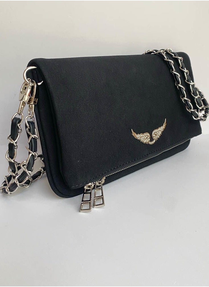 ZADIG & VOLTAIRE ZADIG & VOLTAIRE Folding Zipper Velvet Wing Bag  - Image 3