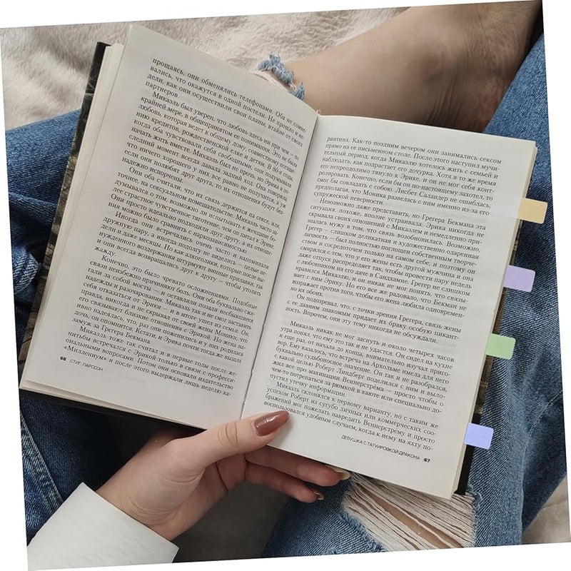 ألسنة صفحات ذاتية اللصق 10 أوراق، ألسنة فهرس ملونة للكتب والدفاتر والتعليق التوضيحي - Image 5