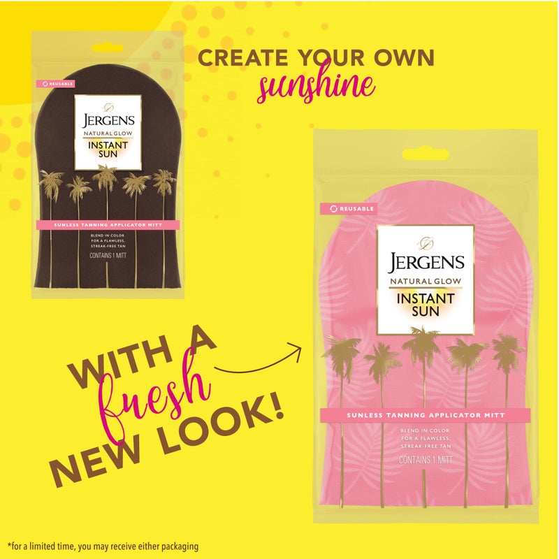 Jergens Natural Glow Body Applicator Mitt, Flawless, Streak-free Tanning Blender Glove, Reusable Tanning Mitt Protects Hands - Image 2