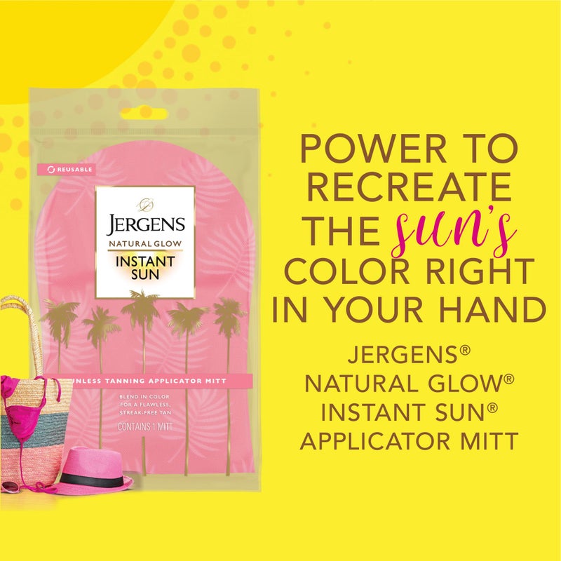 Jergens Natural Glow Body Applicator Mitt, Flawless, Streak-free Tanning Blender Glove, Reusable Tanning Mitt Protects Hands - Image 3