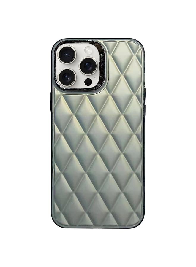 زبون جراب لهاتف iPhone 13 Pro، جراب هاتف هجين من مادة TPU بتصميم معين ثلاثي الأبعاد مطلي بالكهرباء - Image 1