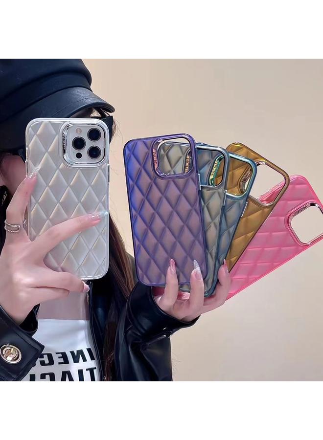 زبون جراب لهاتف iPhone 13 Pro، جراب هاتف هجين من مادة TPU بتصميم معين ثلاثي الأبعاد مطلي بالكهرباء - Image 3