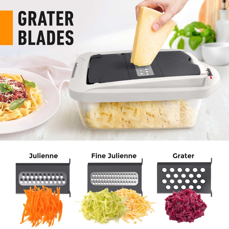 Mueller Pro-Series 10-in-1, 8 Blade Vegetable Chopper, Onion Mincer, Cutter, Dicer, Egg Slicer with Container, French Fry Cutter Potatoe Slicer, Home Essentials & Kitchen Gadgets, Salad Chopper - Image 5