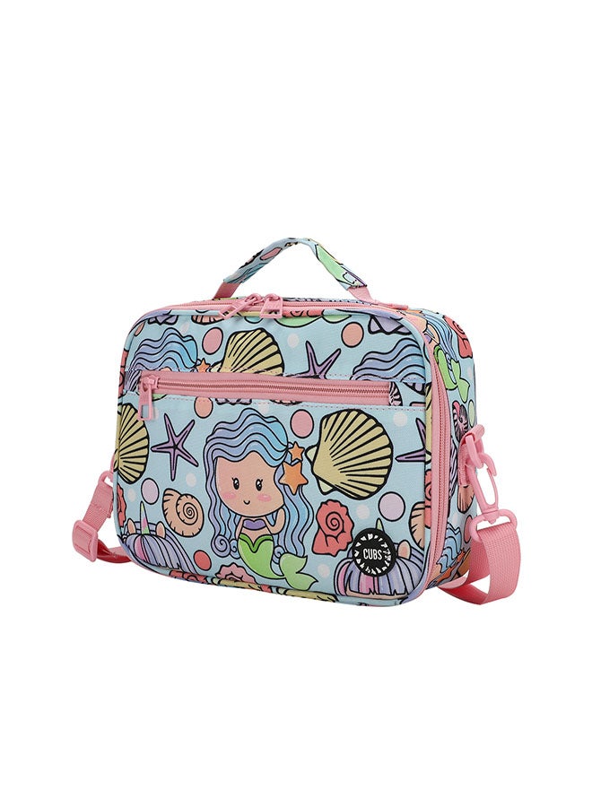 CUBS Mermaid Print Waterproof lunch bag with removable shoulder strap carrying your favorite meals to school, work or while traveling - Image 2