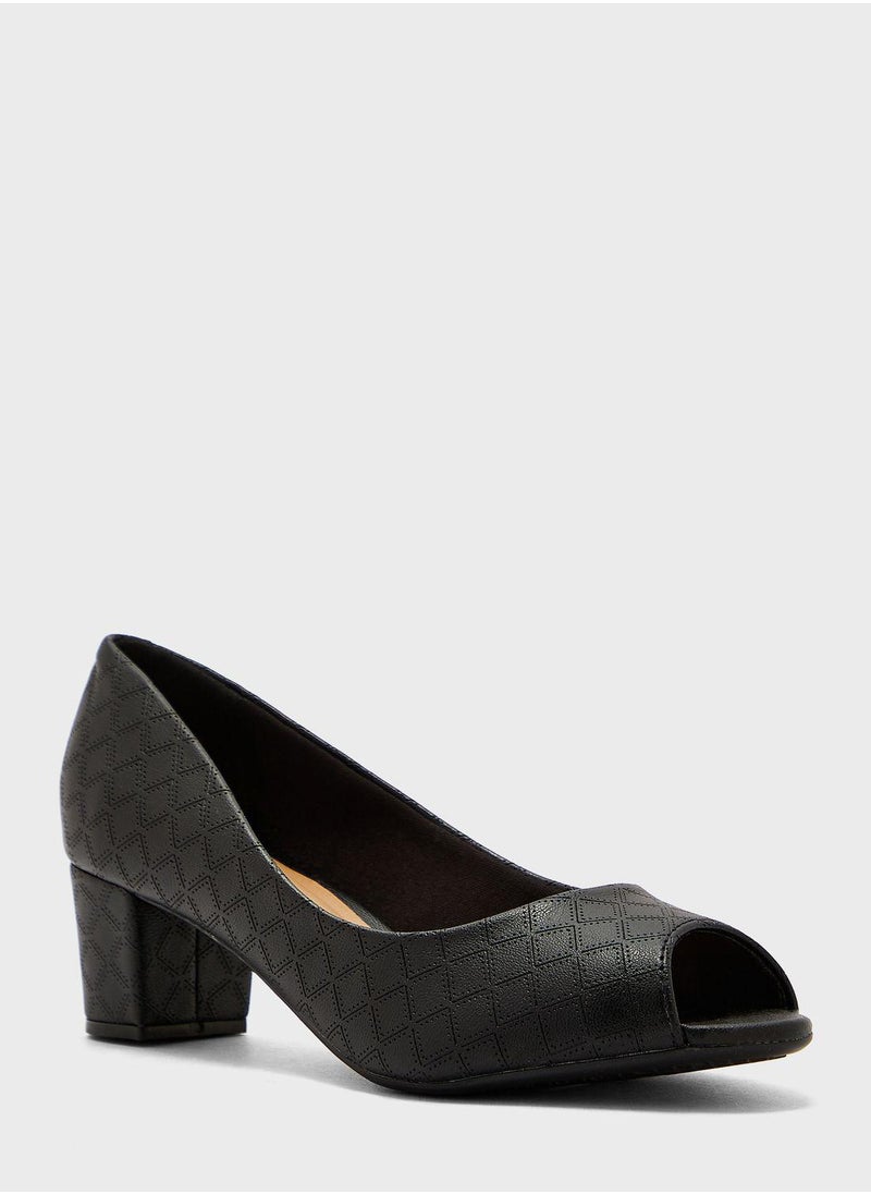 Beira Rio Peep Toe Low Heel Sandals  - Image 2