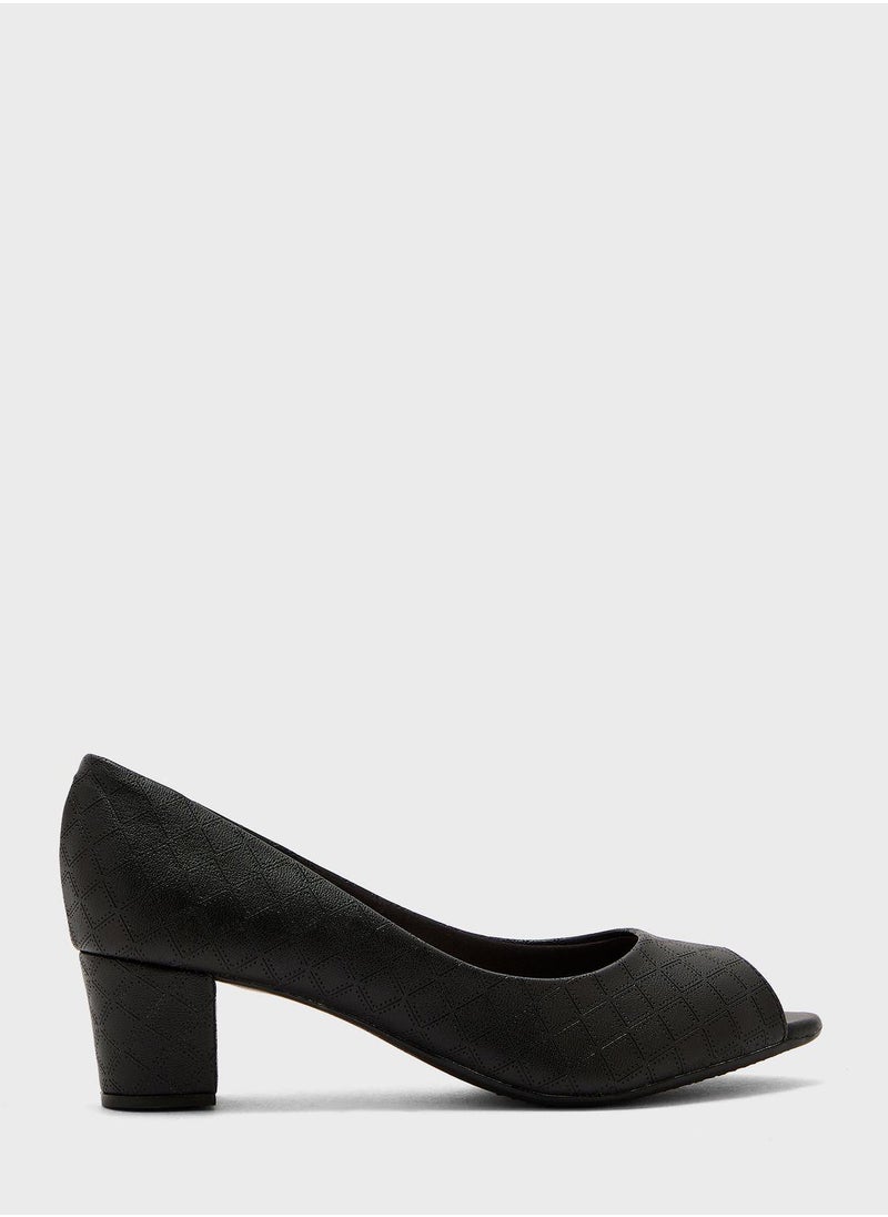 Beira Rio Peep Toe Low Heel Sandals  - Image 1