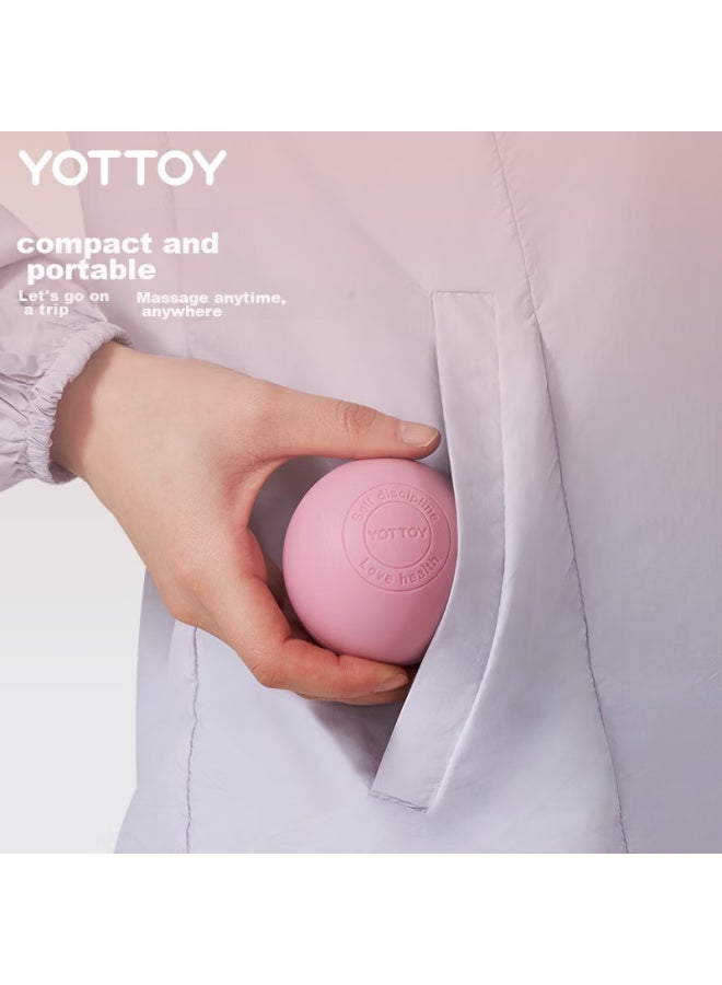 YOTTOY Yottoy Fascia Ball, Foot Massage Ball, Deep Muscle Relaxation, Shoulder And Neck Health, Fitness Yoga Hand Grip Fascia Ball - Pink  - Image 4