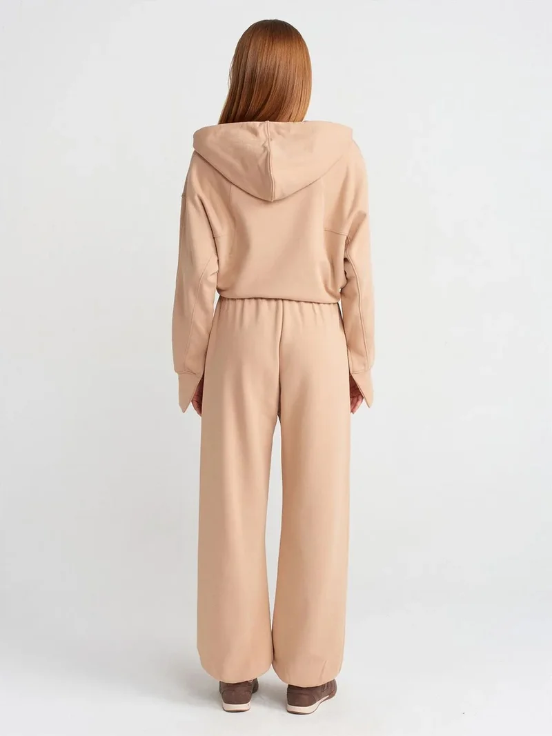 ديلفين Dilvin Women's Wide-Leg Fleece Jogger Pants