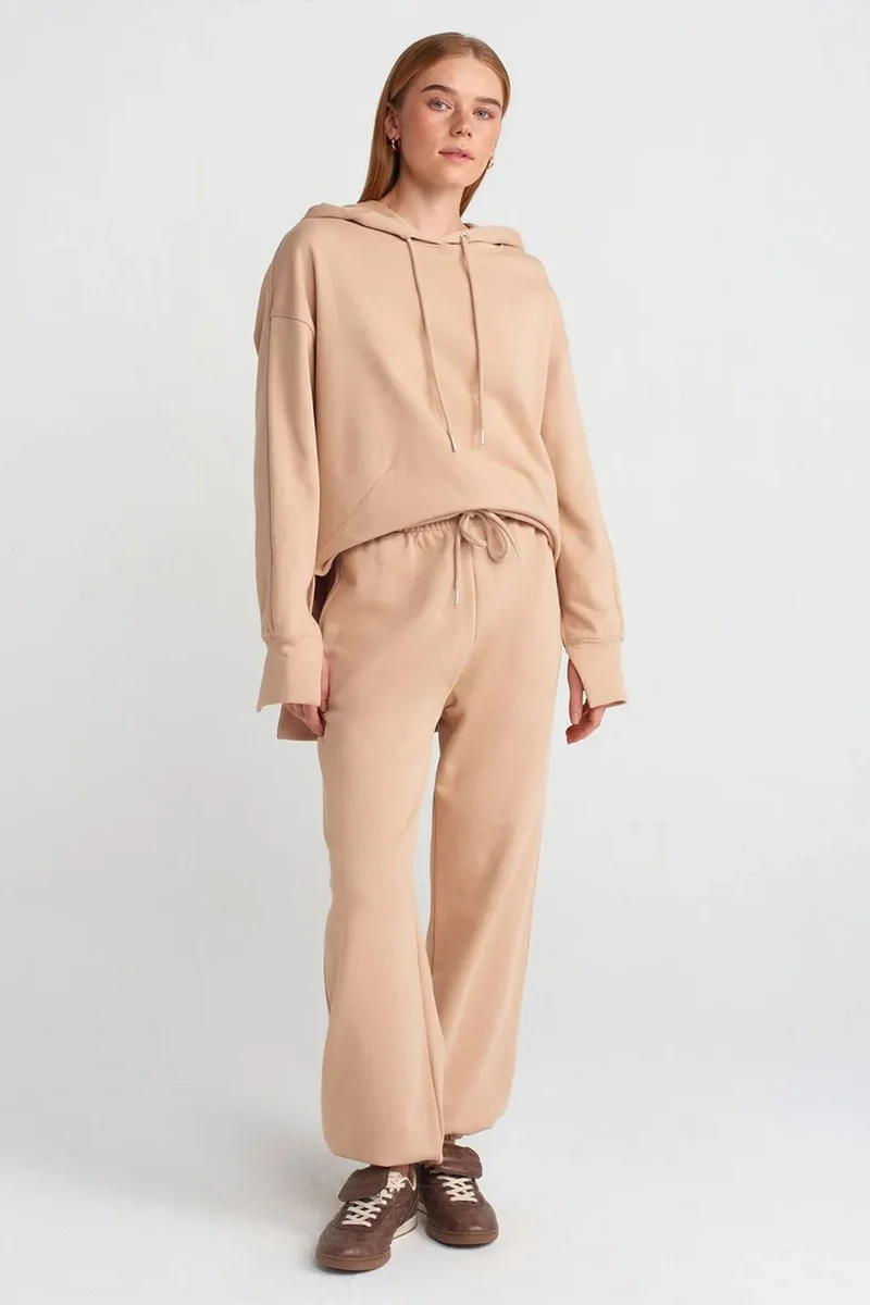DILVIN Women's Wide-Leg Fleece Jogger Pants