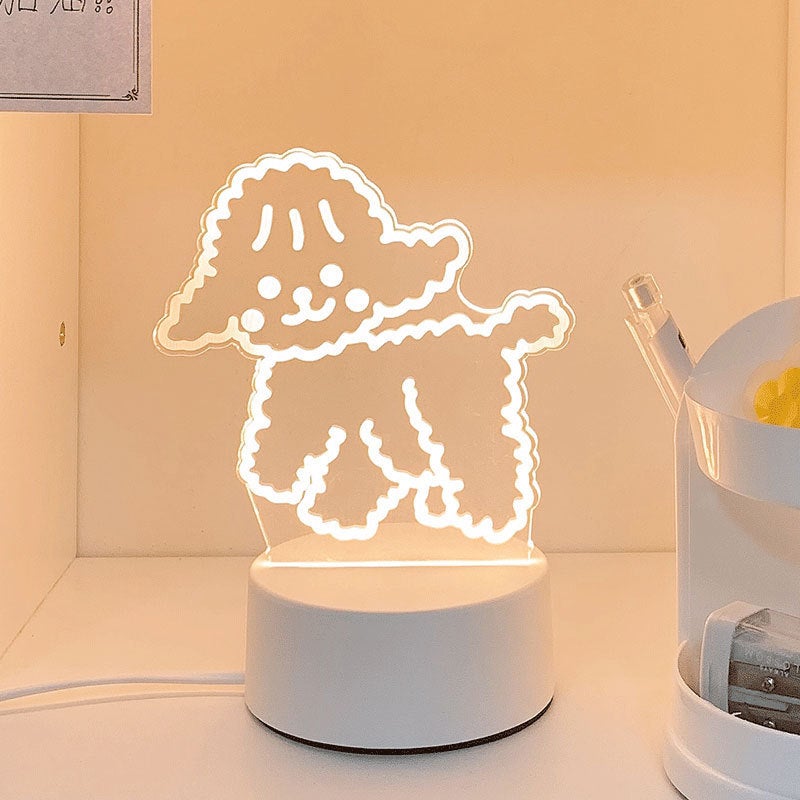 Gift Table Lamp Event Gift Battery Night Light Touch Remote Control Colorful Acrylic 3D Small Led Light - Image 3