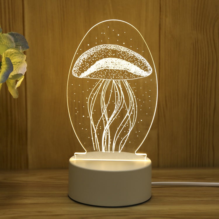 Gift Table Lamp Event Gift Battery Night Light Touch Remote Control Colorful Acrylic 3D Small Led Light - Image 1