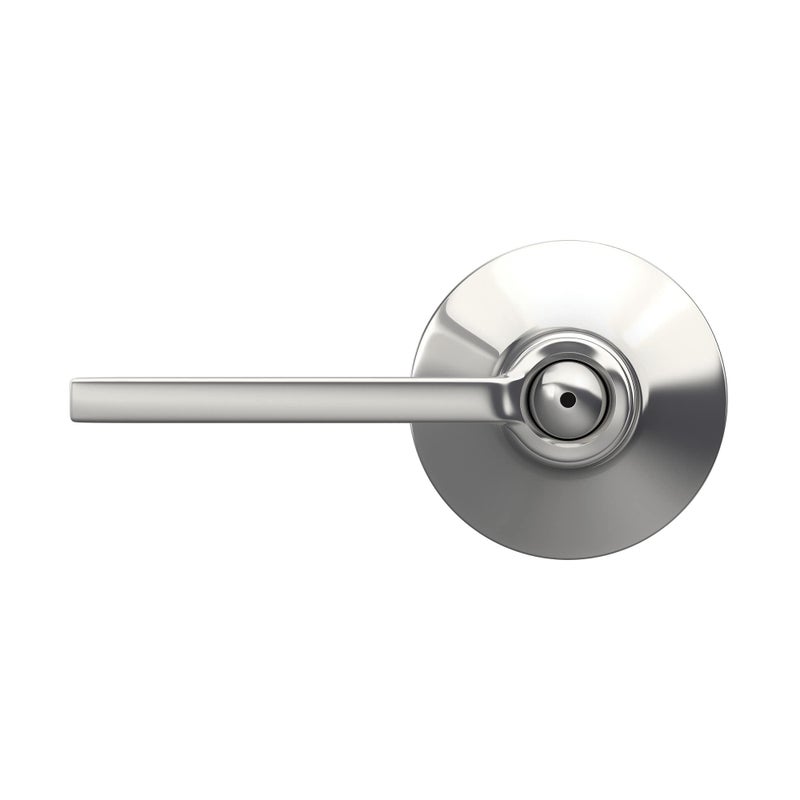Schlage F40 LAT 625 Latitude Door Lever, Bed & Bath Privacy Lock, Bright Chrome - Image 5