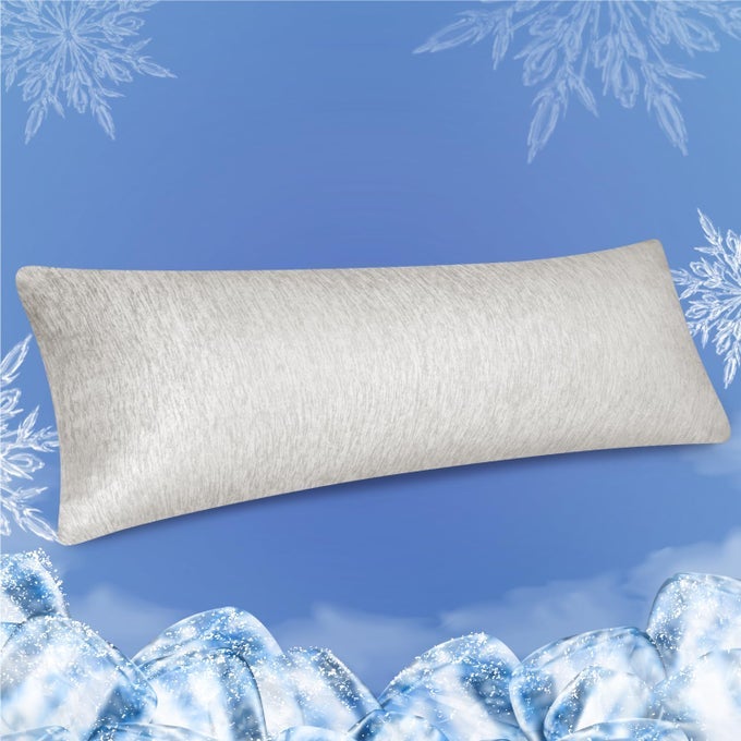 BODY COOLING PILLOW CASES FOR HOT SLEEPERS 20X54 INCHES BREATHABLE BODY COOLING PILLOW COVERS WITH HIDDEN ZIPPER BOTH SIDES QMAX045 IDEAL FOR NIGHT SWEATS TAUPE