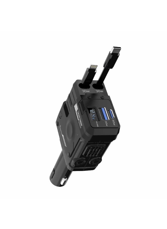 يونيكس UX-C63 شاحن سيارة بمنفذي USB | شحن سريع 25W مع شريحة ذكية | شاحن سيارة لمقبس السجائر | قاعدة سيارة صغيرة وخفيفة الوزن | بتشطيب معدني - Image 1