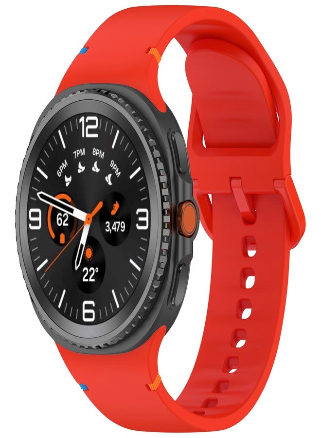 EANWireless for Galaxy Watch 8 Band Classic 46mm, 2025 Soft Silicone Sport Strap Compatible for Samsung Galaxy Watch 8 40mm 44mm Band,Red - Image 1
