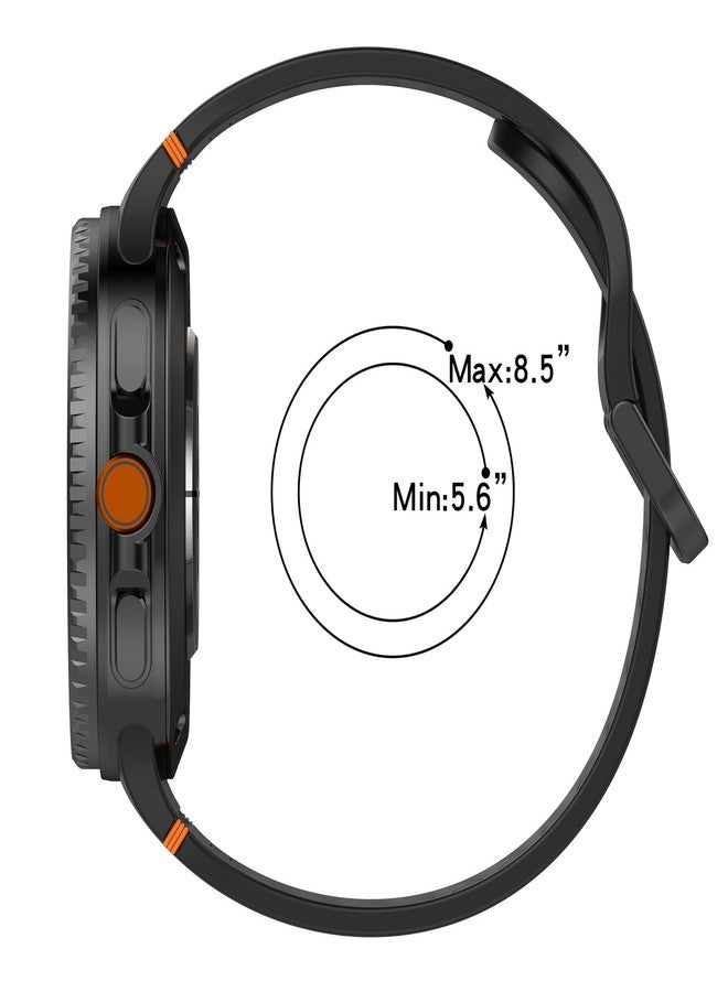 EANWireless for Galaxy Watch 8 Band Classic 46mm, 2025 Soft Silicone Sport Strap Compatible for Samsung Galaxy Watch 8 40mm 44mm Band,Red - Image 4