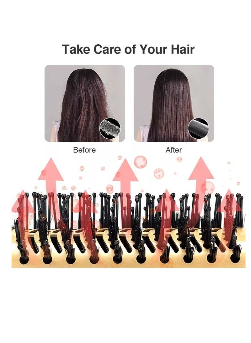 ELTRAZONE Hot Air Brush, 4 in 1 Hair Dryer Brush & Volumizer, One Step Blow Dryer Suitable for Straight and Curly Hair, Ceramic Coating Achieve Salon Styling at Home 1000W, Gold/Black - Image 5